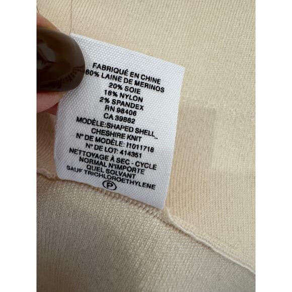 NWT THEORY Ivory Cheshire Shaped Peplum Shell Size XS $345 - Picture 6 of 6